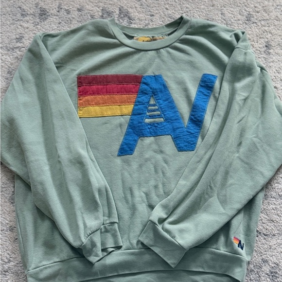 Aviator Nation LOGO STITCH Crew & SWEATPANTS - SAGE - Picture 8 of 15